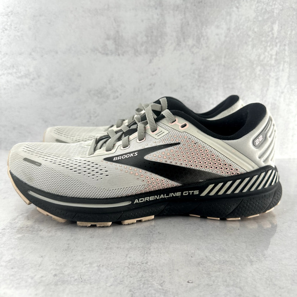 Brooks Shoes - Brooks Adrenaline GTS 22 Women 9.5 B Running Shoes Gray Sneakers Athletic